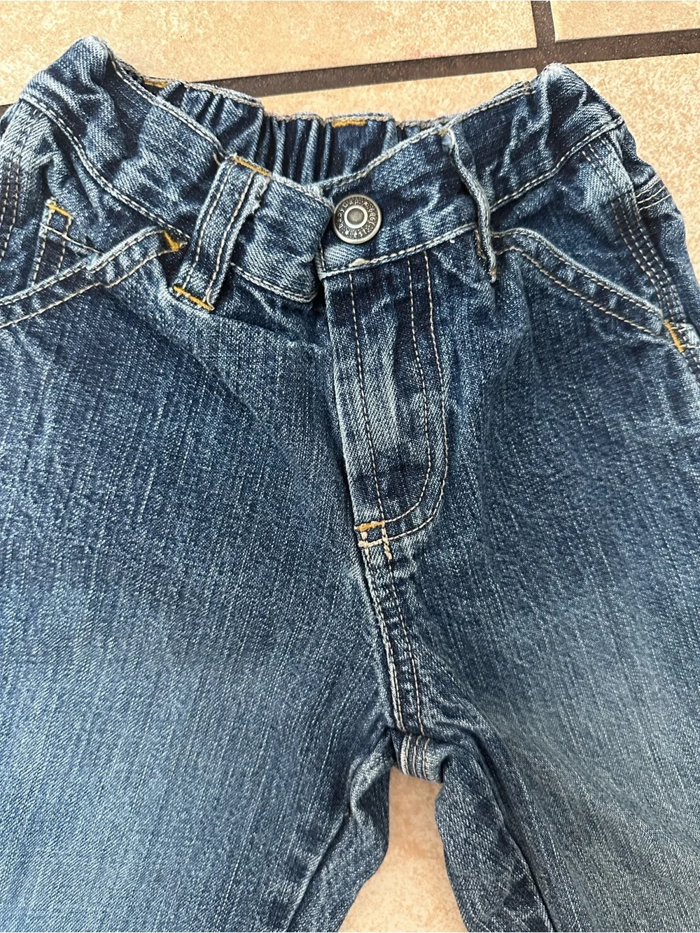Y2K 2004 GAP Dark Blue Denim Toddler Pull-On Jeans